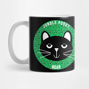 Black cat head Mug